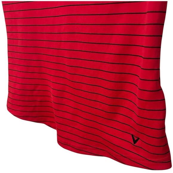 Callaway Red Striped Polo Shirt Women’s S Golf Activewear Performance - Picture 4 of 6